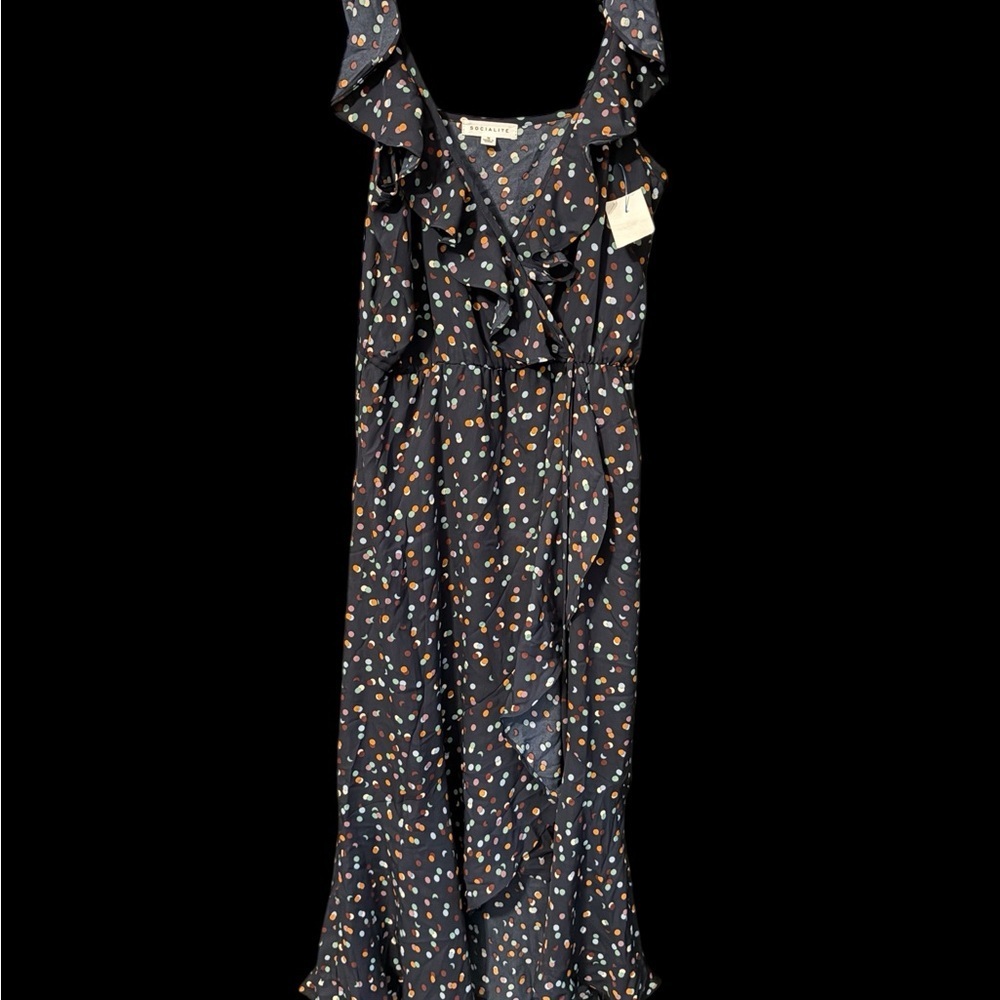 Socialite Multicolor Polka Dot Dress